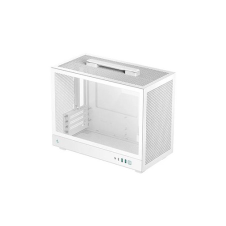 Ohišje DeepCool CH160 PLUS WH, ITX, Micro-ATX, kaljeno steklo, belo