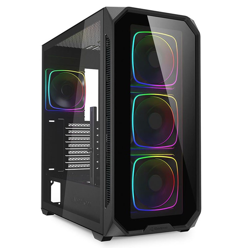 Ohišje Sharkoon AK5G RGB, midiATX, črno