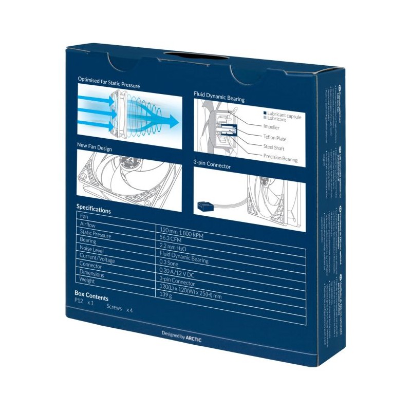 Ventilator 120mm ARCTIC P12, ACFAN00118A