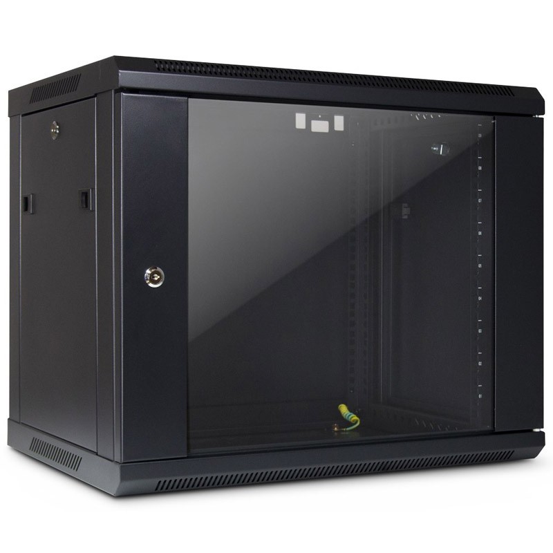 Zidna komunikacijska omara INTER-TECH SMA-6409 19", 9U, 600x450, črna
