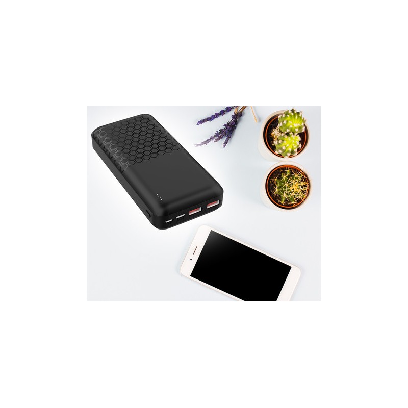 Prenosna baterija Powerbank Platinet PMPB20OP18B, 20.000mAh, USB-C, črn