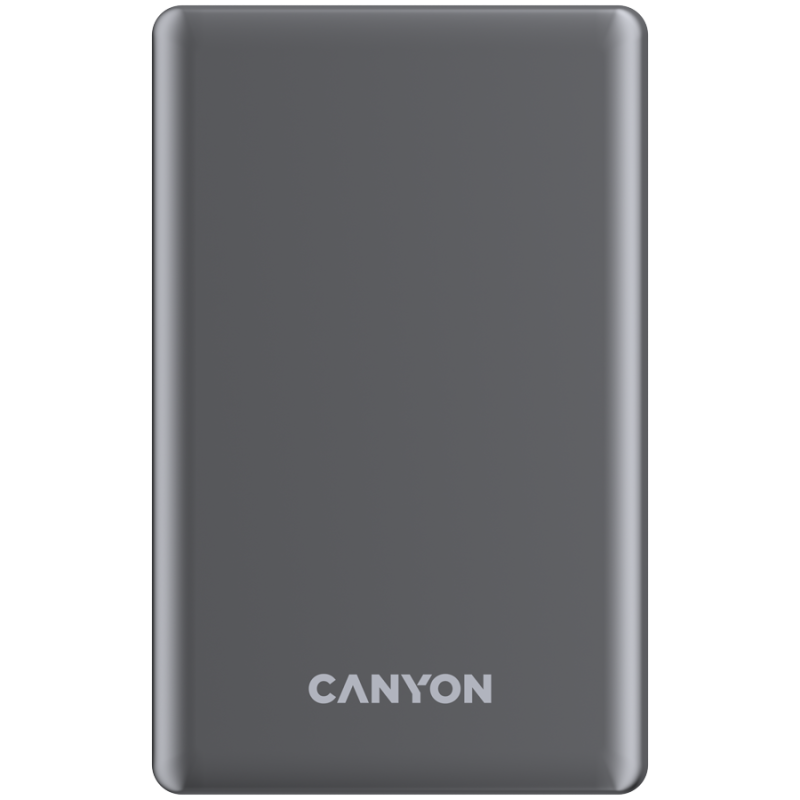 Prenosna baterija CANYON OnCharge 505 slim Magsafe 5000 mAh PD20W, siva