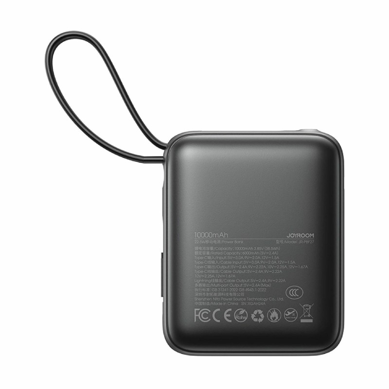 Prenosna baterija Powerbank Joyroom JR-PBF27, 10.000mAh, Lightning, črna