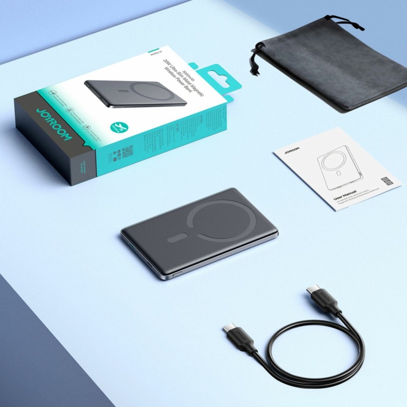 Prenosna baterija Powerbank Joyroom JR-PBM08, 5.000mAh, 20W, magsafe, siva