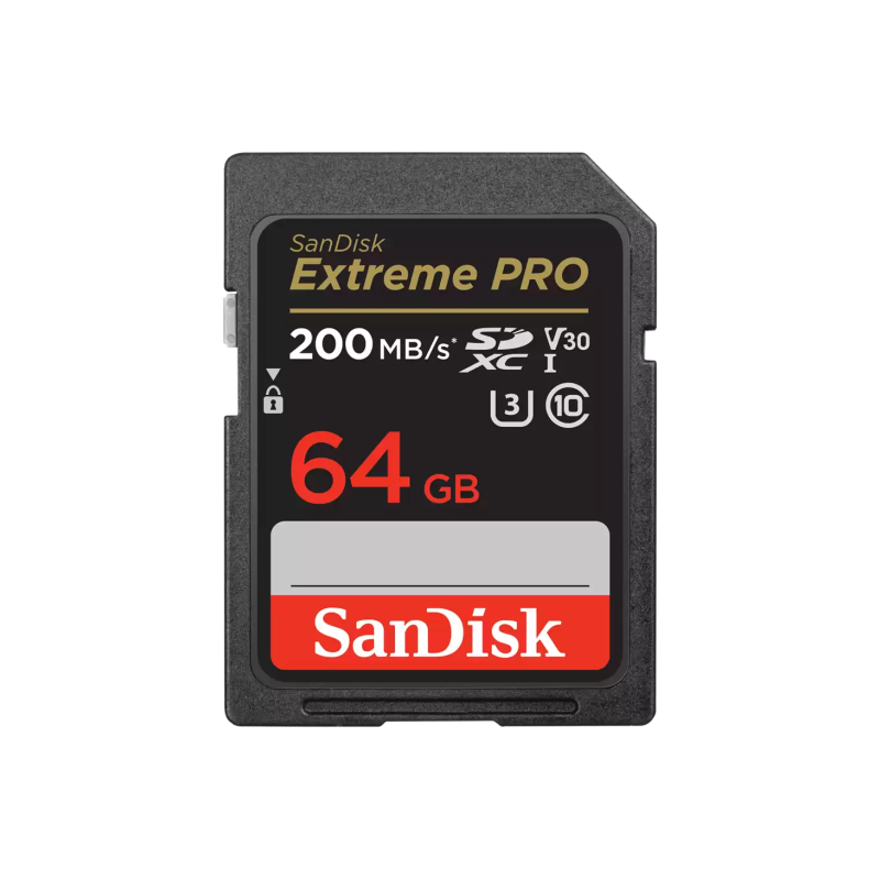 Pomnilniška kartica SDXC SANDISK 64GB EXTREME PRO, UHS-I, C10, U3, V30