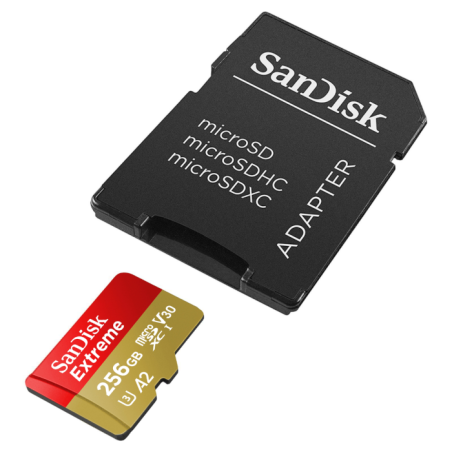 Pomnilniška kartica SDXC SANDISK MICRO 256GB EXTREME, UHS-I, V30, adapter
