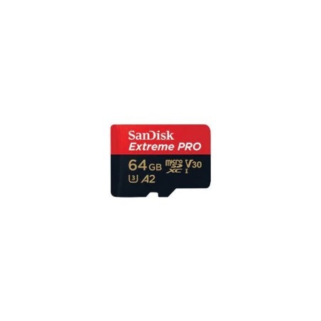 Pomnilniška kartica SDXC SANDISK MICRO 64GB EXTREME PRO, UHS-I, V30, adapter