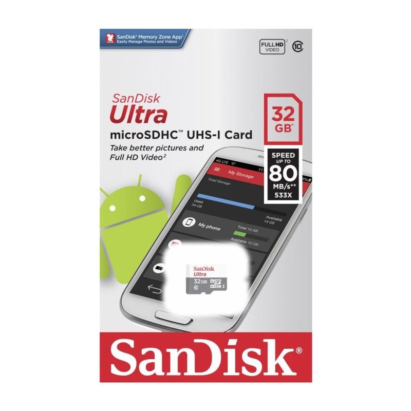 Pomnilniška kartica SDHC SanDisk MICRO 32GB ULTRA