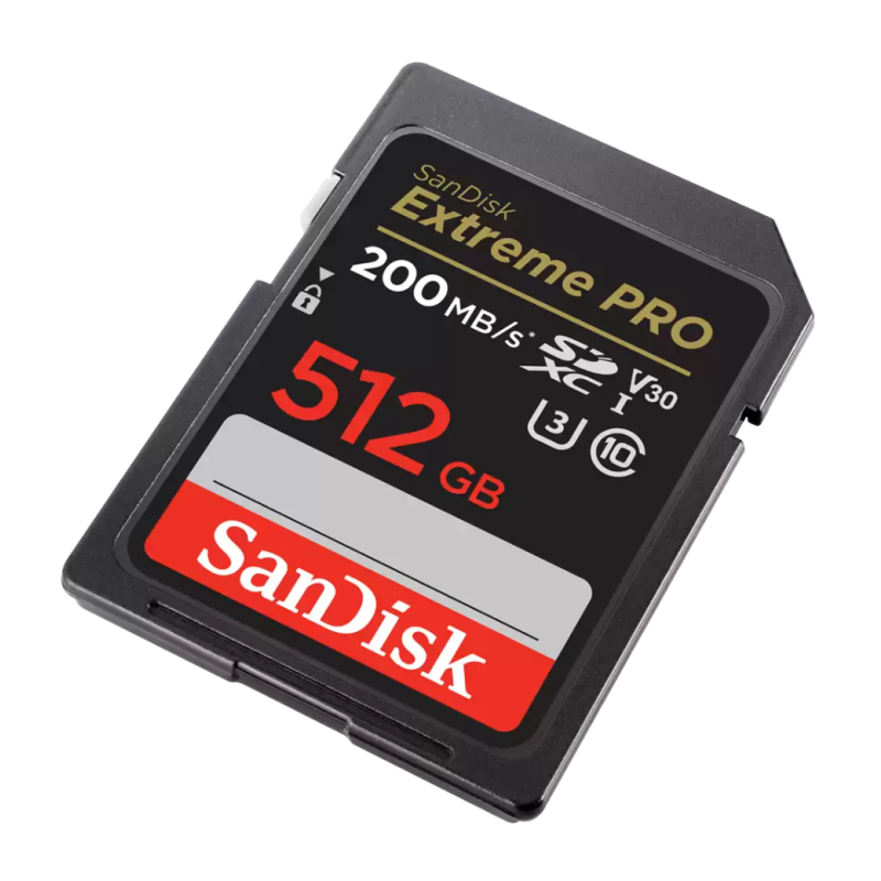 Pomnilniška kartica SDXC SANDISK 512GB EXTREME PRO, 200/140MB/s, UHS-I, C10, U3,