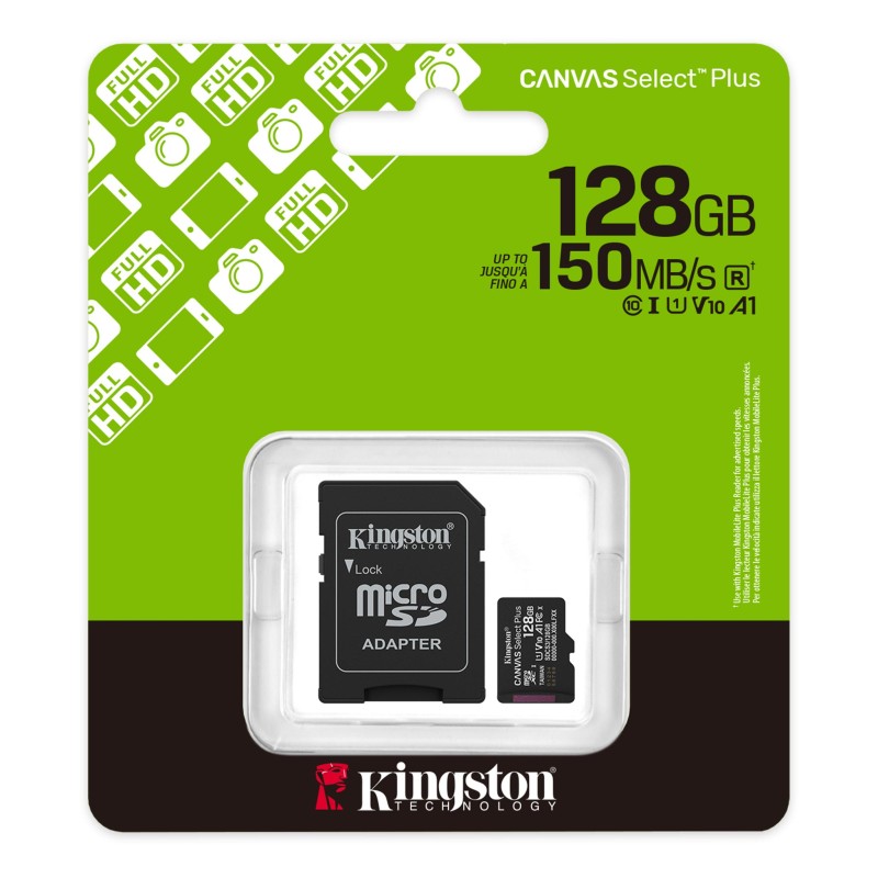 Spominska kartica Kingston Canvas Select Plus microSD 128GB