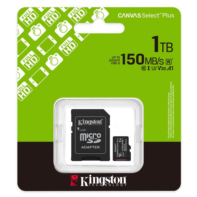 Spominska kartica Kingston Canvas Select Plus microSD 1TB
