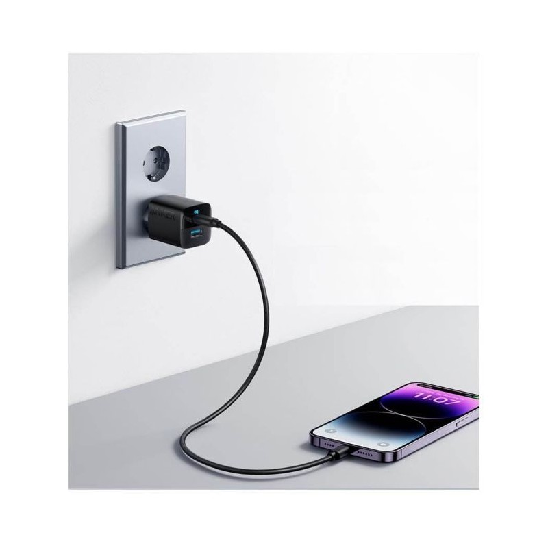 Polnilec Anker 323 USB-A/C, 33W, bel, A2331G21