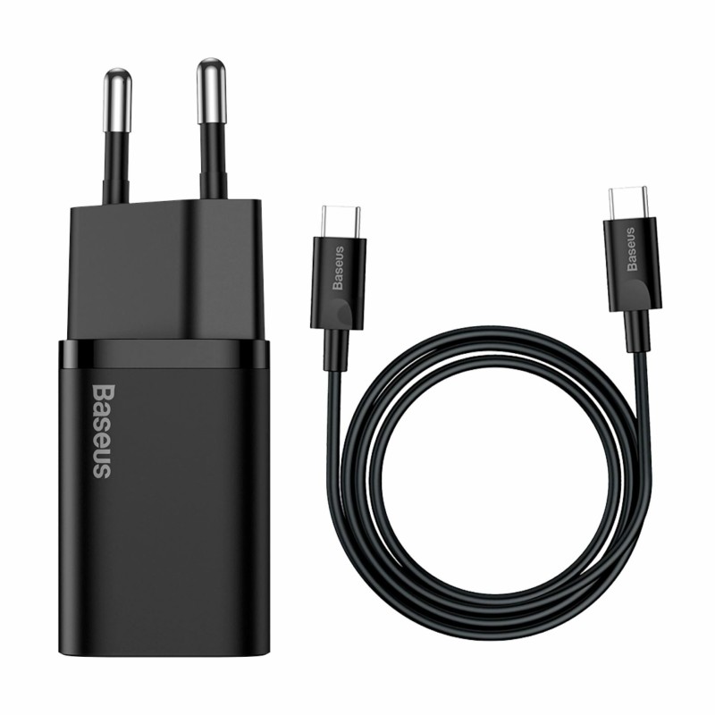 Polnilec Baseus TZCCSUP-L01, 25W, USB-C, QC, črn