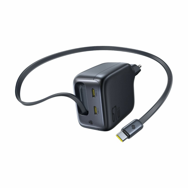 Polnilec Baseus E0121E00 67W QC PD, USB-C, črn