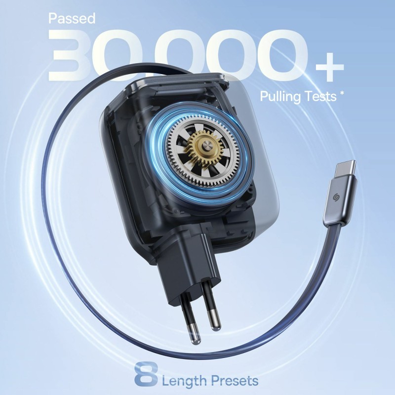 Polnilec Baseus E0121E00 67W QC PD, USB-C, črn