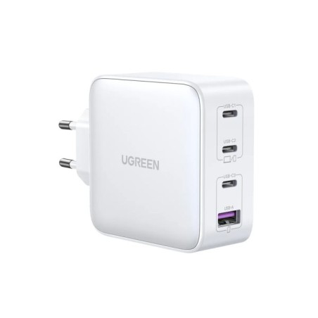 Polnilec Ugreen 100W GaN, 3x USB-C, USB-A, bel