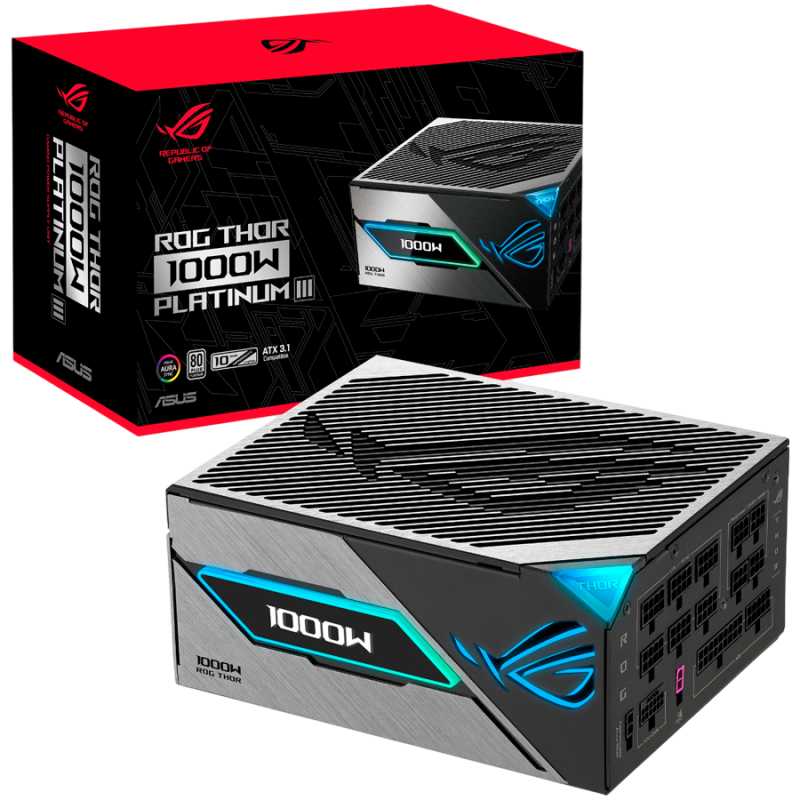 Napajalnik ASUS ROG Thor 1000W Platinum III, 80 PLUS Platinum, modularni