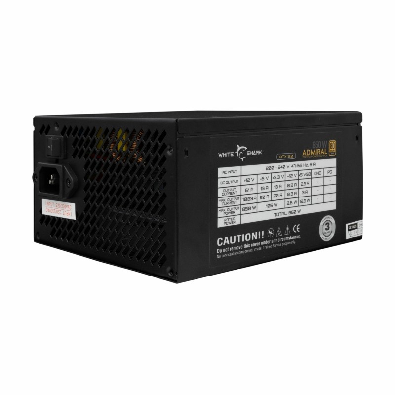 Napajalnik WHITE SHARK ADMIRAL GPSU-850W, 80 Plus Gold, modularni
