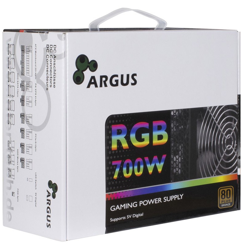 Napajalnik 700W Inter-Tech Argus RGB-700W II 80 Plus Bronze