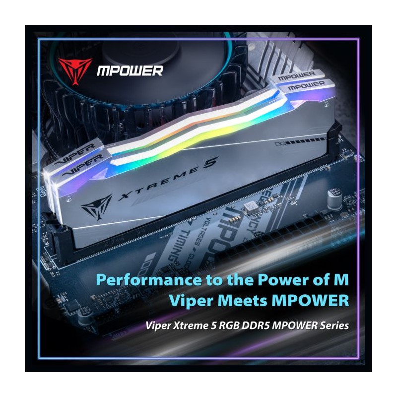 Pomnilnik DDR5 32GB (2x16GB) 4800MHz Patriot Viper Xtreme 5 RGB, PVXR532G64C32KM
