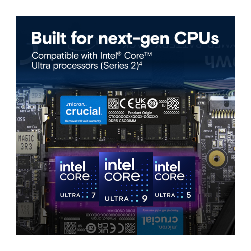Pomnilnik DDR5 32GB 6400MHz Crucial CT32G64C52CS5 SODIMM