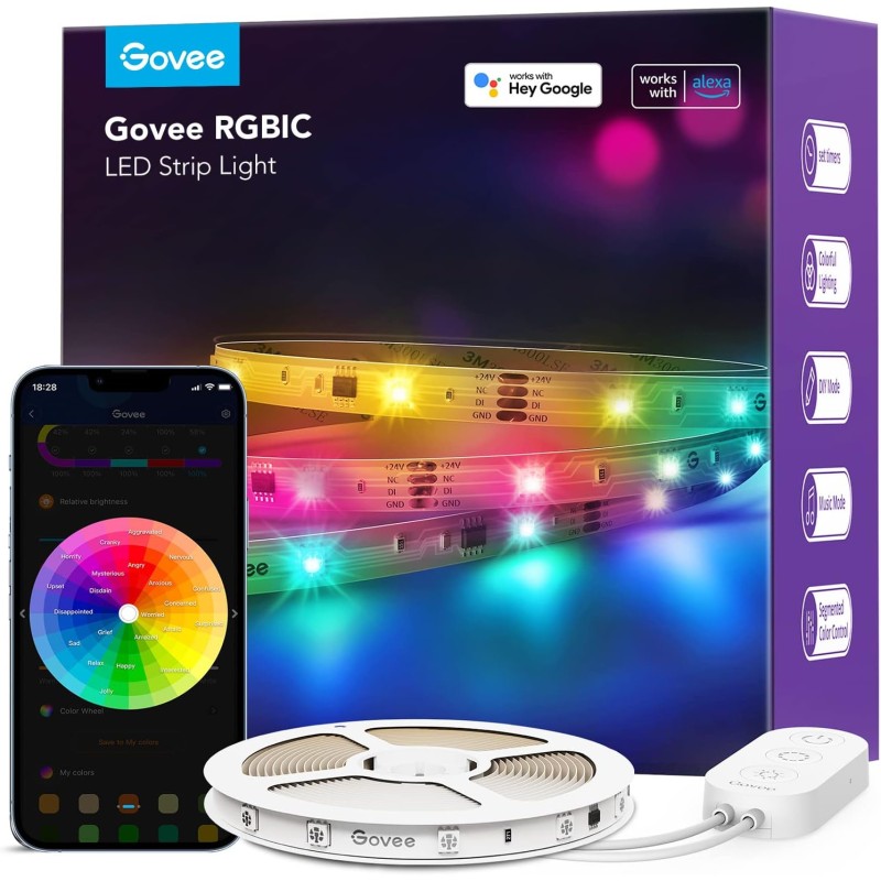LED trak GOVEE RGBIC Basic Wi-Fi + Bluetooth, 10m