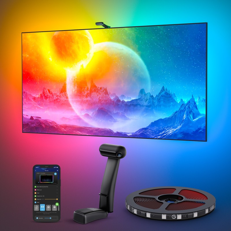 TV osvetlitev ozadja GOVEE Envisual T2 z dvema kamerama 75"-85"