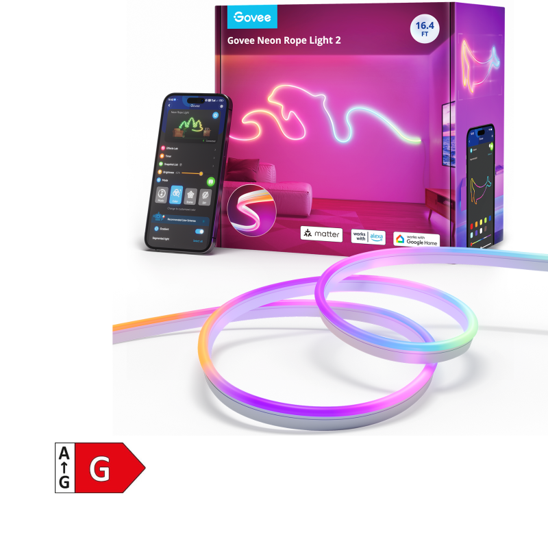 Svetlobni trak GOVEE Neon Rope 2, 5m