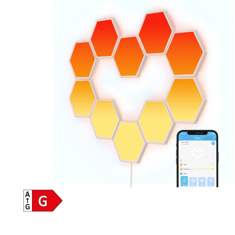Svetlobni panel GOVEE Glide Hexa Panels, 10-pack