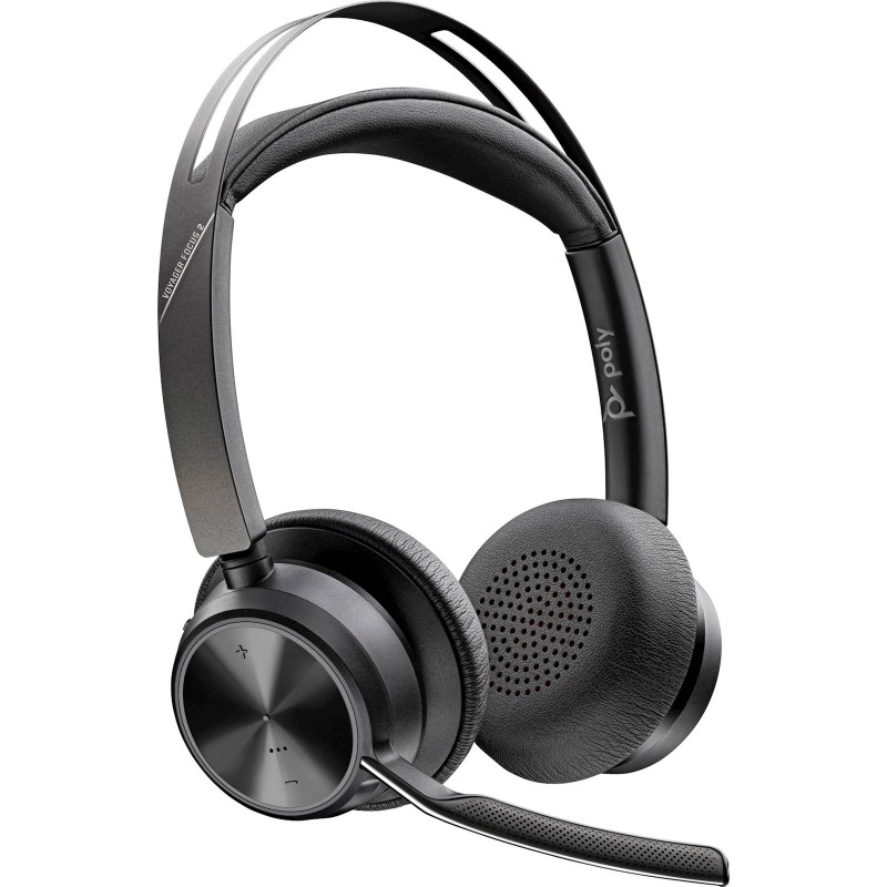 Slušalke Poly Voyager Focus 2 s stojalom za polnjenje