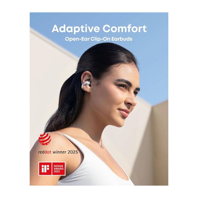 Slušalke Anker Soundcore AeroClip, bele