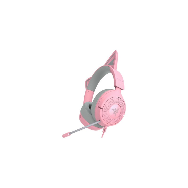 Slušalke Razer Kraken Kitty V3 X Quartz, roza