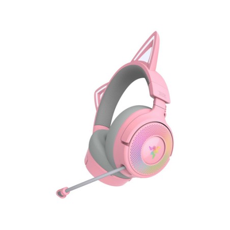 Slušalke Razer Kraken Kitty V3 Pro Quartz, roza