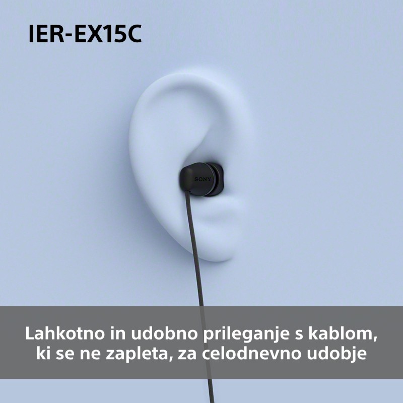 Slušalke SONY IER-EX15C, črne