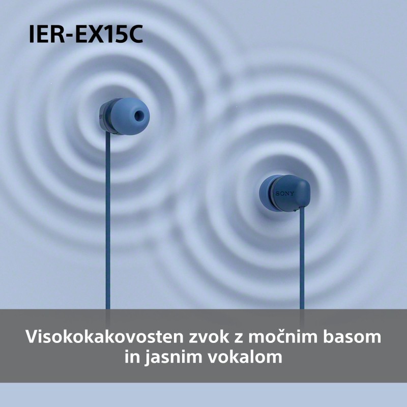 Slušalke SONY IER-EX15C, črne