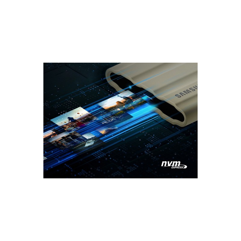 Zunanji SSD disk 2TB NVMe Samsung T7 Shield, bež, MU-PE2T0K