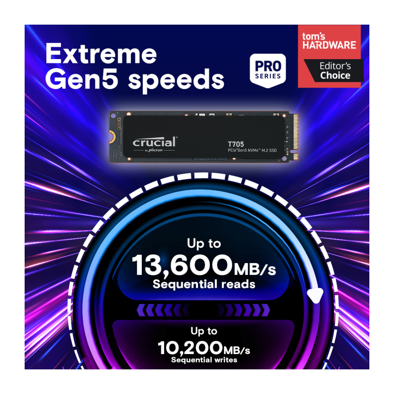 SSD disk 1TB M.2 NVMe Crucial T705