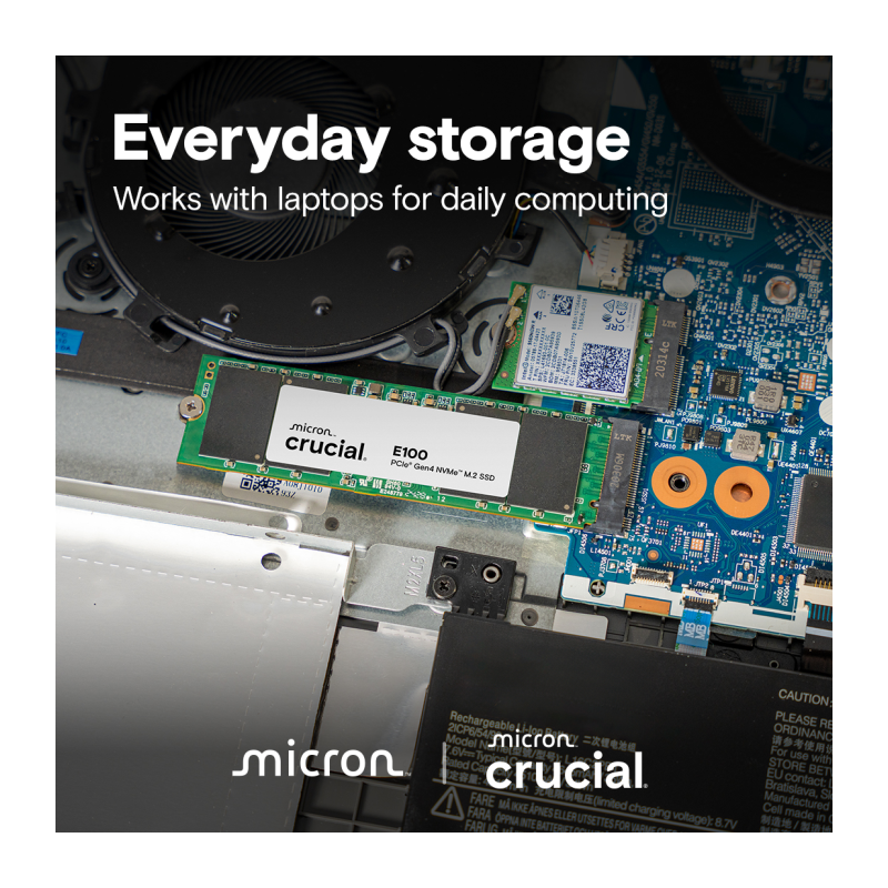 SSD disk 2TB M.2 NVMe Crucial E100