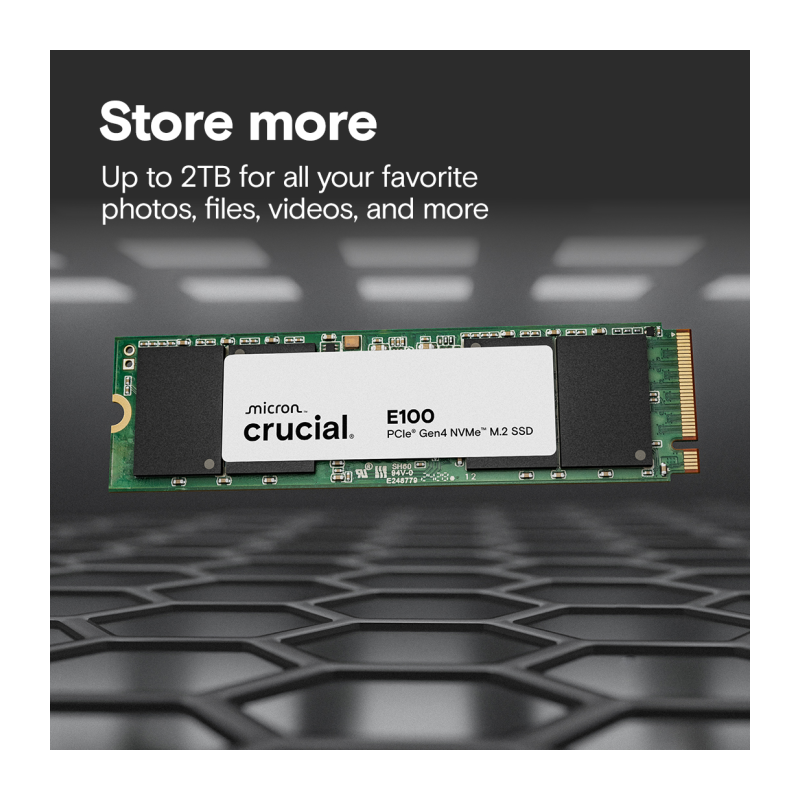 SSD disk 2TB M.2 NVMe Crucial E100