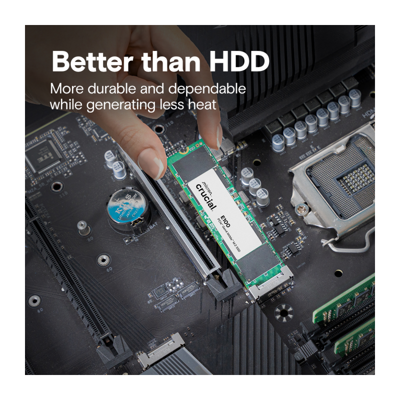SSD disk 2TB M.2 NVMe Crucial E100
