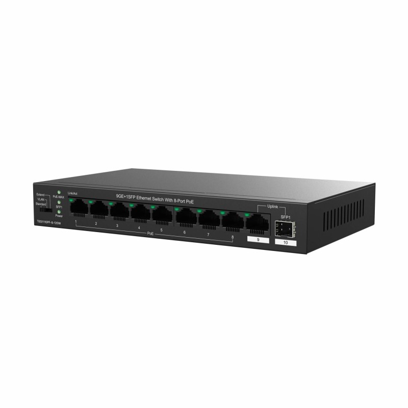 Stikalo (switch) Tenda TEG1110PF-8-120W, 9-port, PoE, SFP