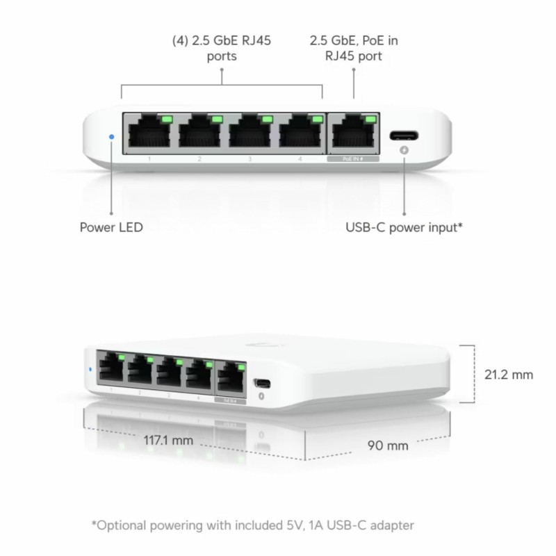 Stikalo (switch) Ubiquiti USW-Flex-2.5G-5, 5-port
