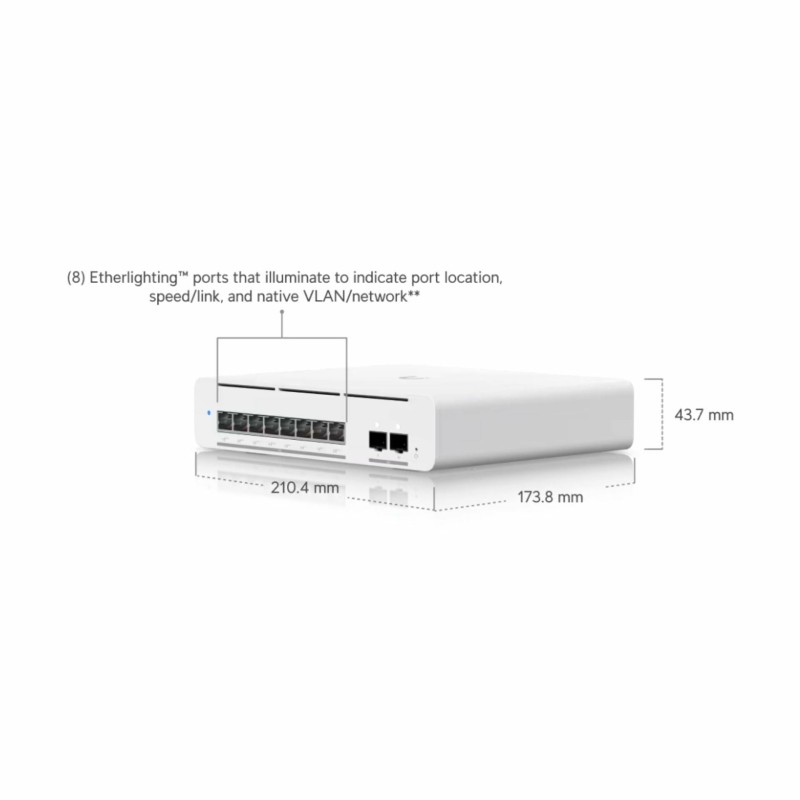 Stikalo (switch) Ubiquiti USW-Pro-XG-8-PoE, 8-port, PoE++, SFP+