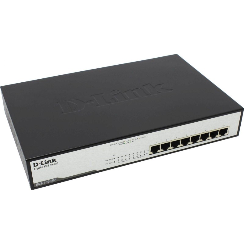 Stikalo (switch) 8 port Gigabit PoE D-Link DGS-1008MP