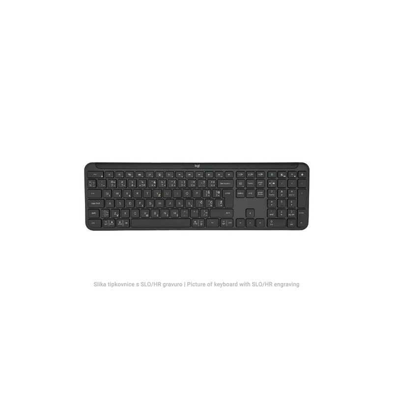 Tipkovnica USB Logitech Signature Slim K950, grafitna