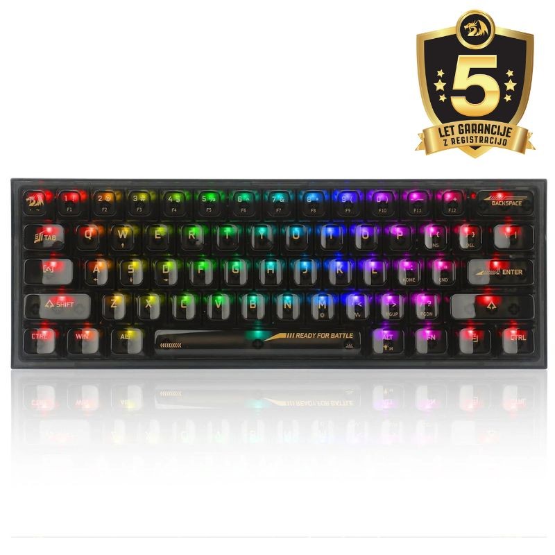 Tipkovnica RedRagon FIZZ K617CTB-RGB, črna
