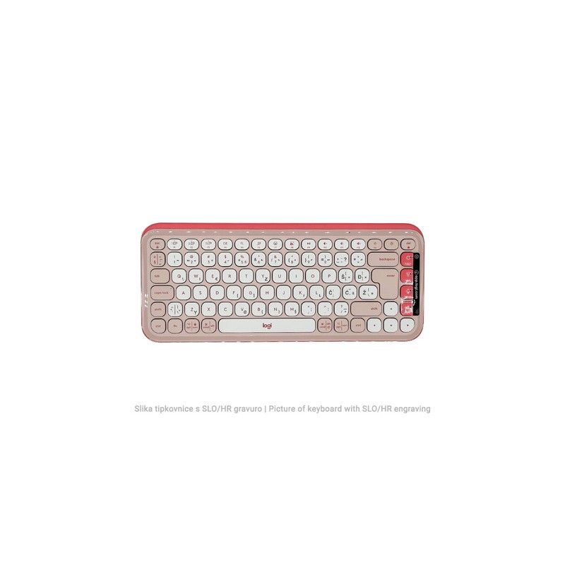 Tipkovnica Logitech Pop Icon Keys, roza, SLO g.