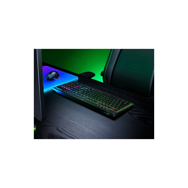 Tipkovnica Razer BlackWidow V4 Low-profile HyperSpeed, zelena stikala, US SLO g.