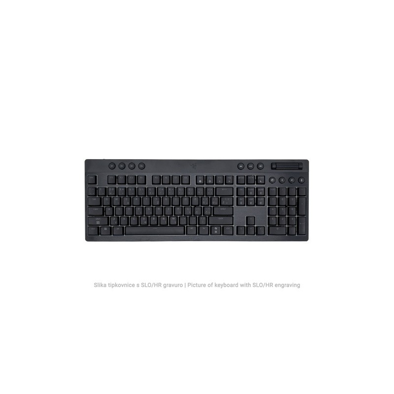 Tipkovnica Razer BlackWidow V4 Low-profile HyperSpeed, zelena stikala, US SLO g.