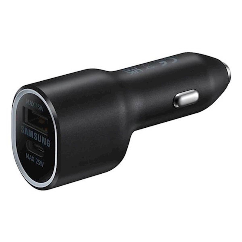 Avtopolnilec Samsung, dvojni 40W, USB Type-C/A, črn